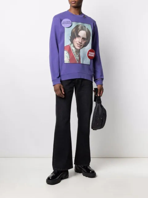 Raf Simons graphic-print round neck sweatshirt