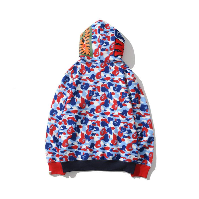 Bathing Ape Hoodie Autumn Men's and Women's Shark Hooded Sweater