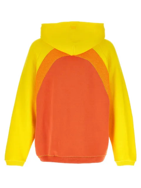 ERL gradient-effect panelled cotton hoodie