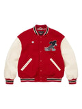 Supreme mickey appliqued varsity jacket