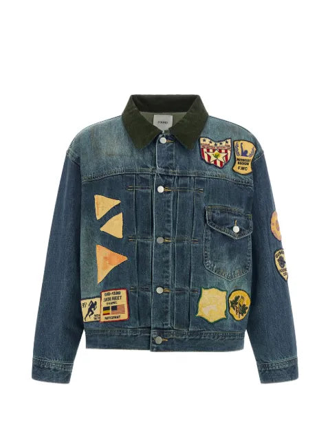 FOUND patchwork denim jacket
