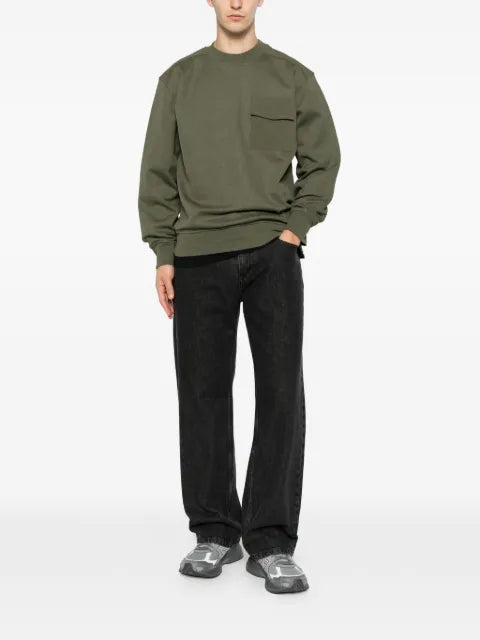 BOSS ribbed-knit flap-pocket sweater