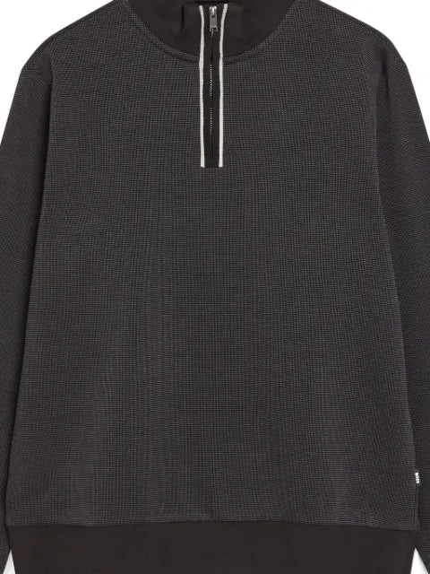 BOSS half-zip micro-textured sweatshirt