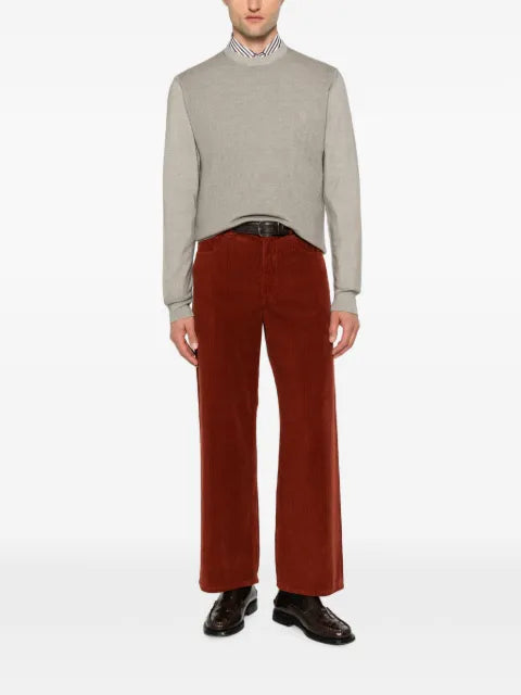 ETRO Pegaso-embroidered waffle-knit sweater