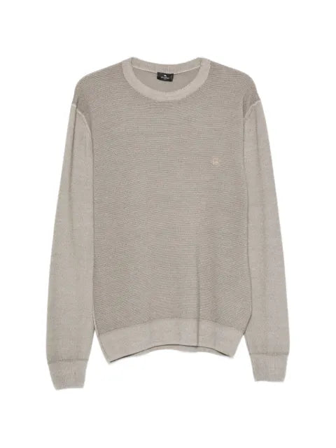 ETRO Pegaso-embroidered waffle-knit sweater