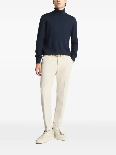 Fay roll-neck ribbed-trim sweater