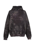 MARKING DISTANCE logo-embroidered washed hoodie