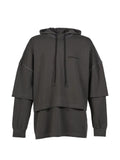 ARNODEFRANCE layered-design logo-print hoodie