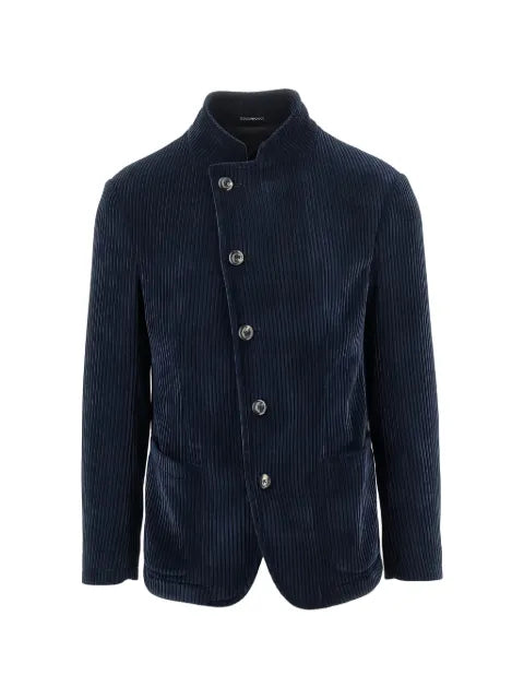 Emporio Armani corduroy mandarin-collar jacket