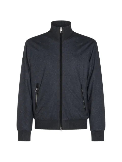 Montecore ribbed-trim zip-up cardigan