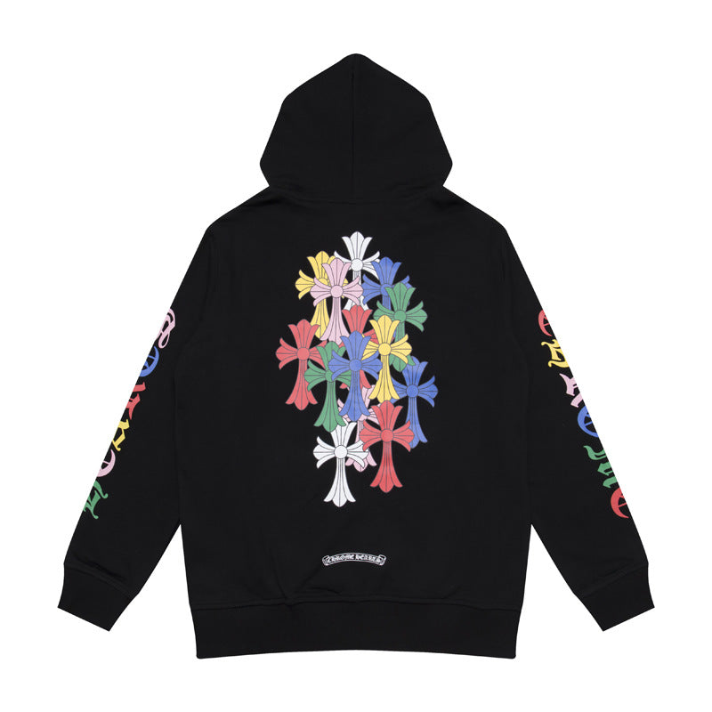 CHH Chrome Heart Hoodie Crowe cotton terry zip-up cardigan hooded sweater