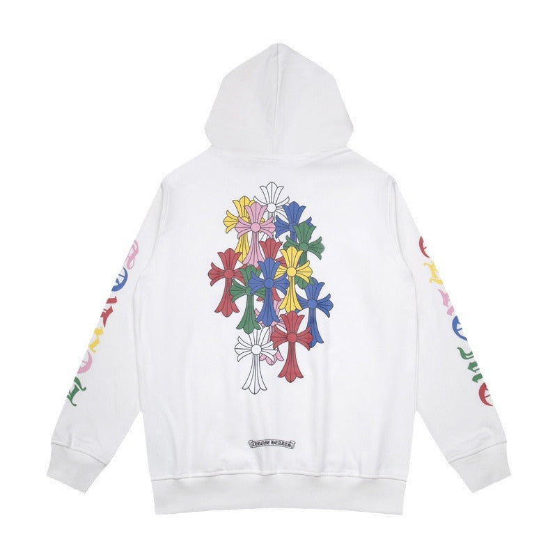 CHH Chrome Heart Hoodie Crowe cotton terry zip-up cardigan hooded sweater