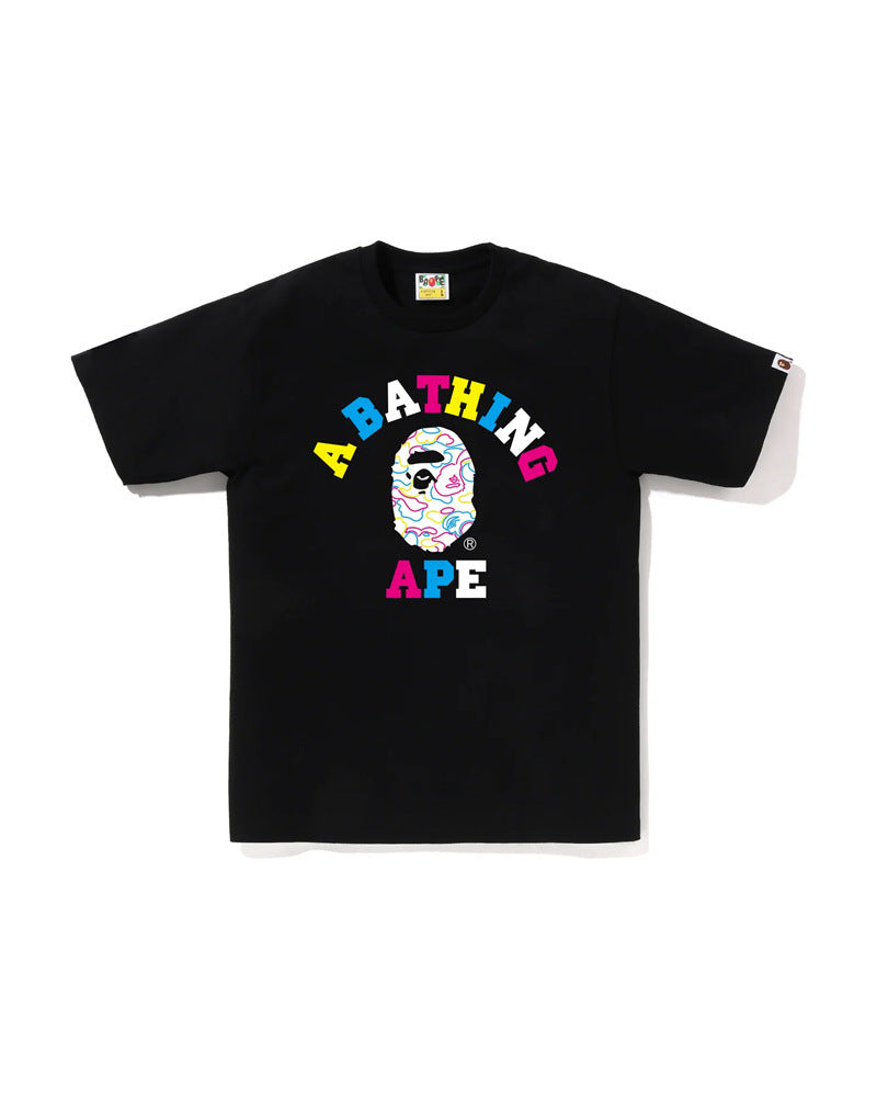 Bape Ape Head Shark Baby Milo Multi‑Print Heavyweight Tee Multi‑Style