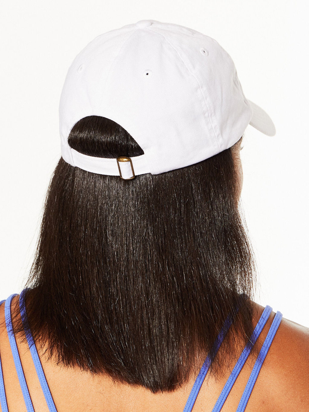 WHITE EMBROIDERED BASEBALL HAT