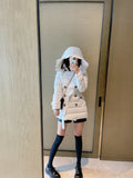 Burberry Belted Hooded Quilted Down Jacket