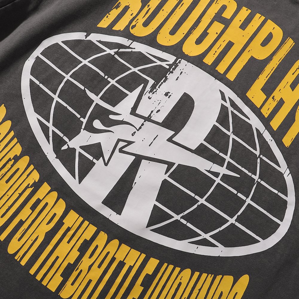 Rough Play Yellow Globe Graphic T-Shirt