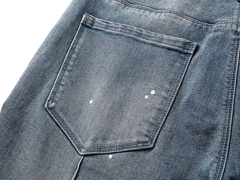 R+A Light Blue Paint Splatter Jeans