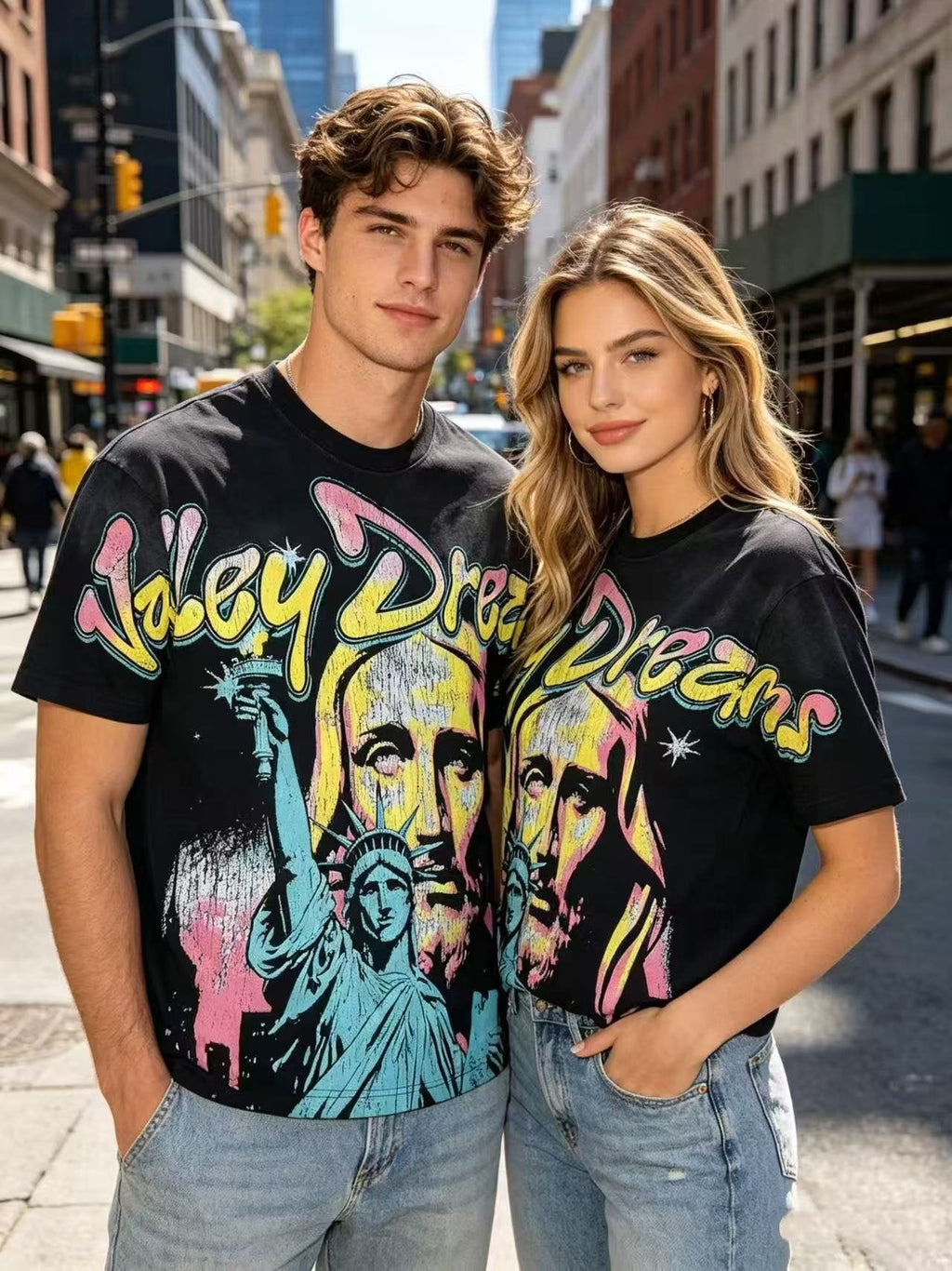 VALLEY Statue Portrait Graphic T-Shirt