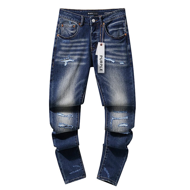 Purple Brand Distressed Panel Washed Jeans