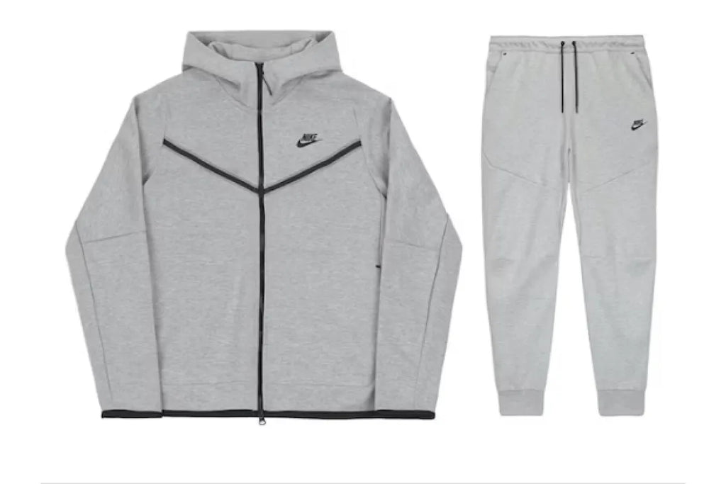 Nike Sportswear Tech Fleece Full Zip Hoodie & Joggers Set Grey