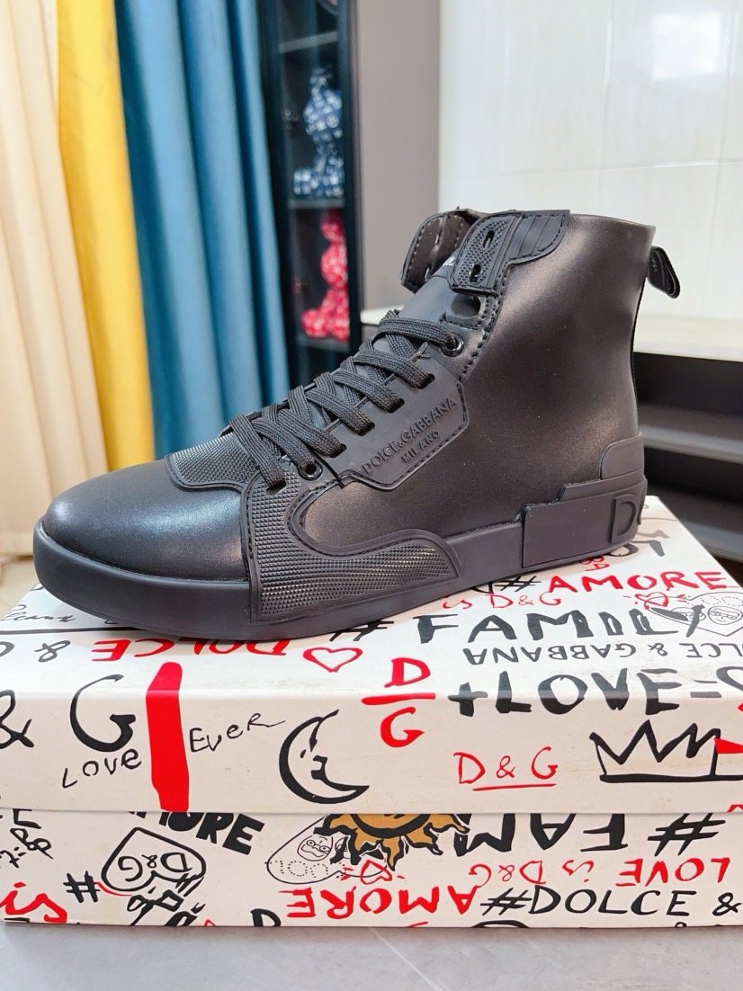 Dolce & Gabbana Dark High-Top Sneakers