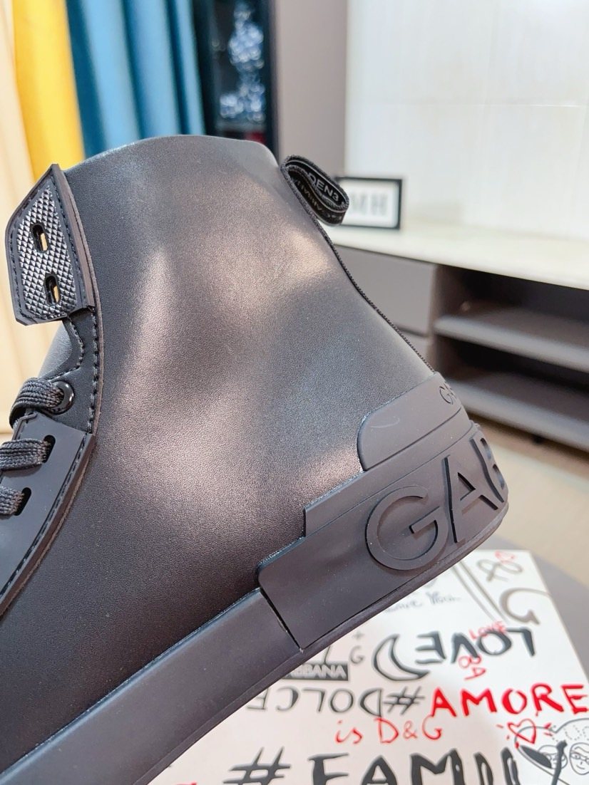 Dolce & Gabbana Dark High-Top Sneakers