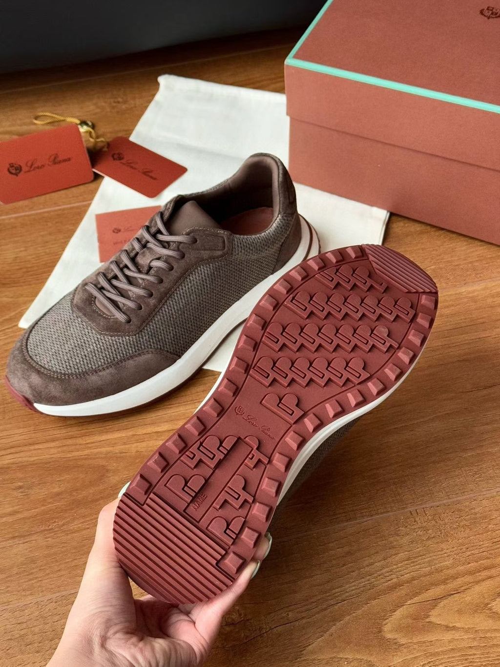 Loro Piana Week End Walk Knit Sneaker